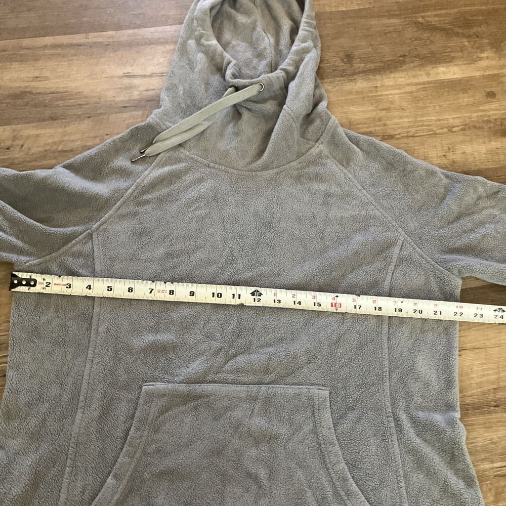 Free Fly Bamboo Polar Fleece Womens Hoodie Pullover Thumbholes Grey Size XL - Picture 3 of 7